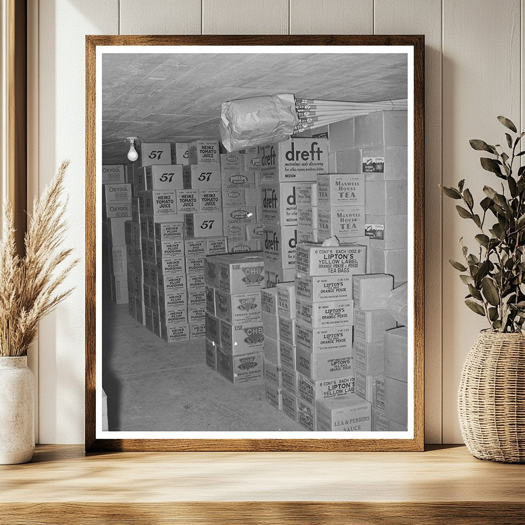 Groceries Stored at Wholesale Facility San Angelo Texas 1939