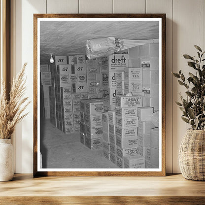 Groceries Stored at Wholesale Facility San Angelo Texas 1939