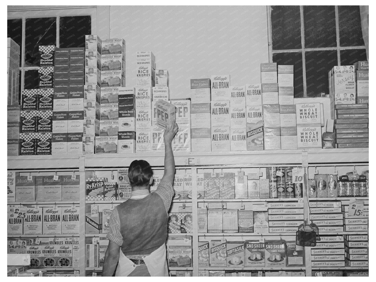 Vintage Grocery Scene San Angelo Texas November 1939
