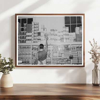 Vintage Grocery Scene San Angelo Texas November 1939