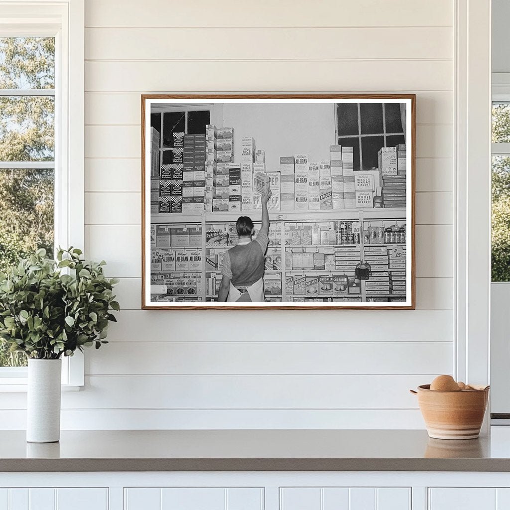 Vintage Grocery Scene San Angelo Texas November 1939