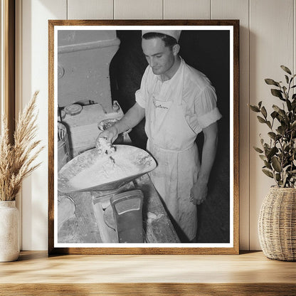 1939 Bakery Scene Weighing Shortening San Angelo Texas