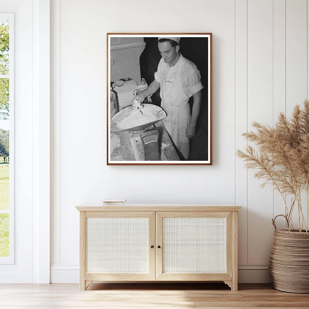 1939 Bakery Scene Weighing Shortening San Angelo Texas