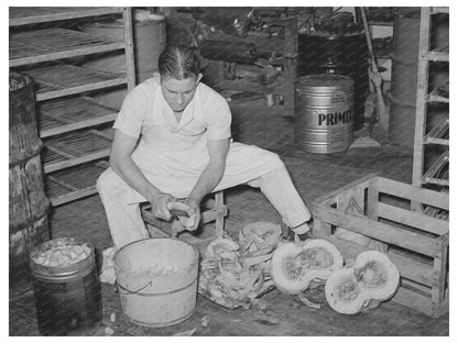 San Angelo Bakery Pumpkin Pie Preparation November 1939