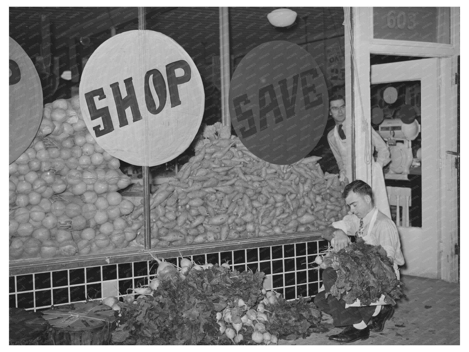 Fresh Vegetables Unloaded at San Angelo Market November 1939