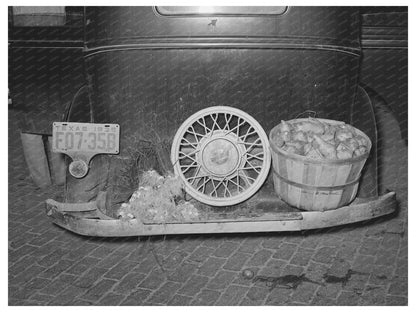 1939 Grocers Car Loaded with Fresh Vegetables in Texas