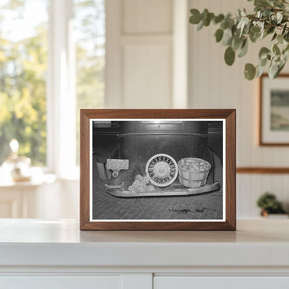 1939 Grocers Car Loaded with Fresh Vegetables in Texas
