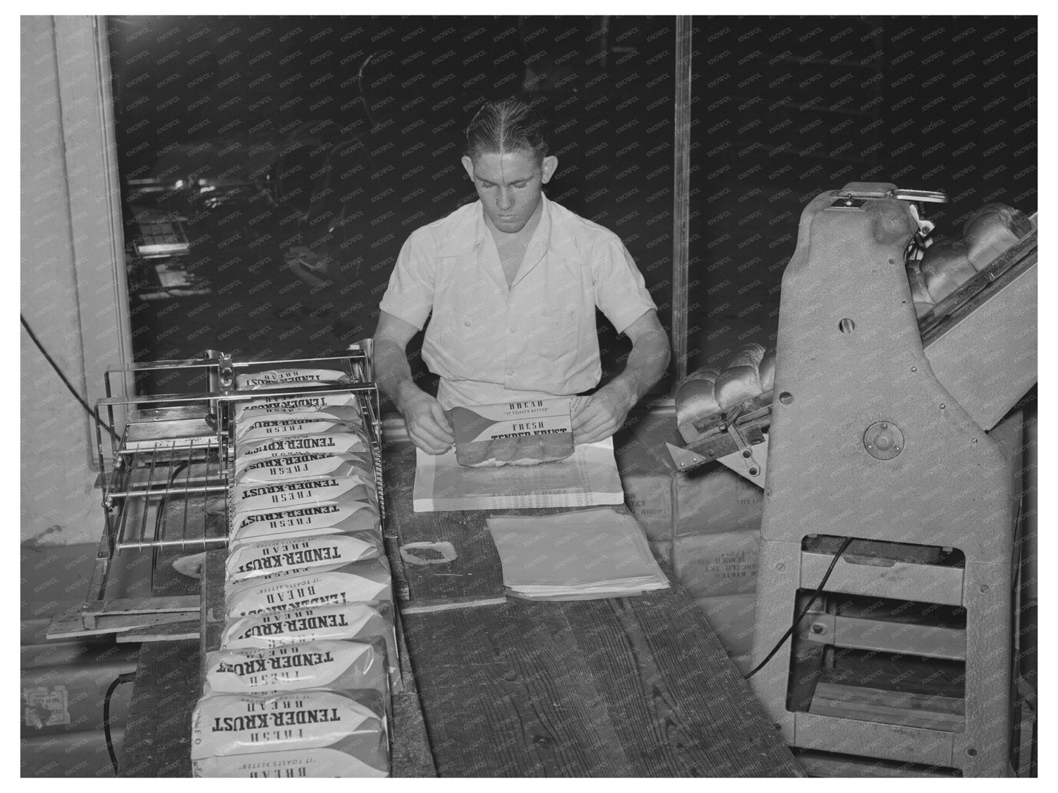 Vintage Bakery Bread Wrapping San Angelo Texas 1939