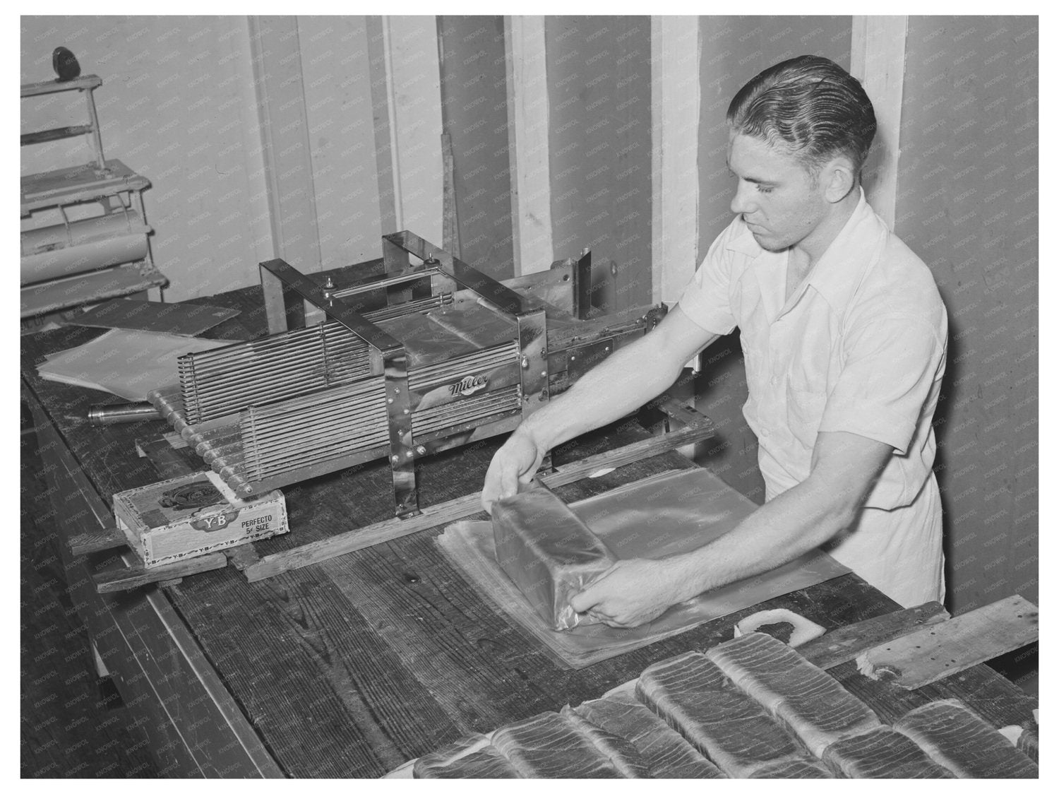 Vintage Bakery Scene San Angelo Texas 1939