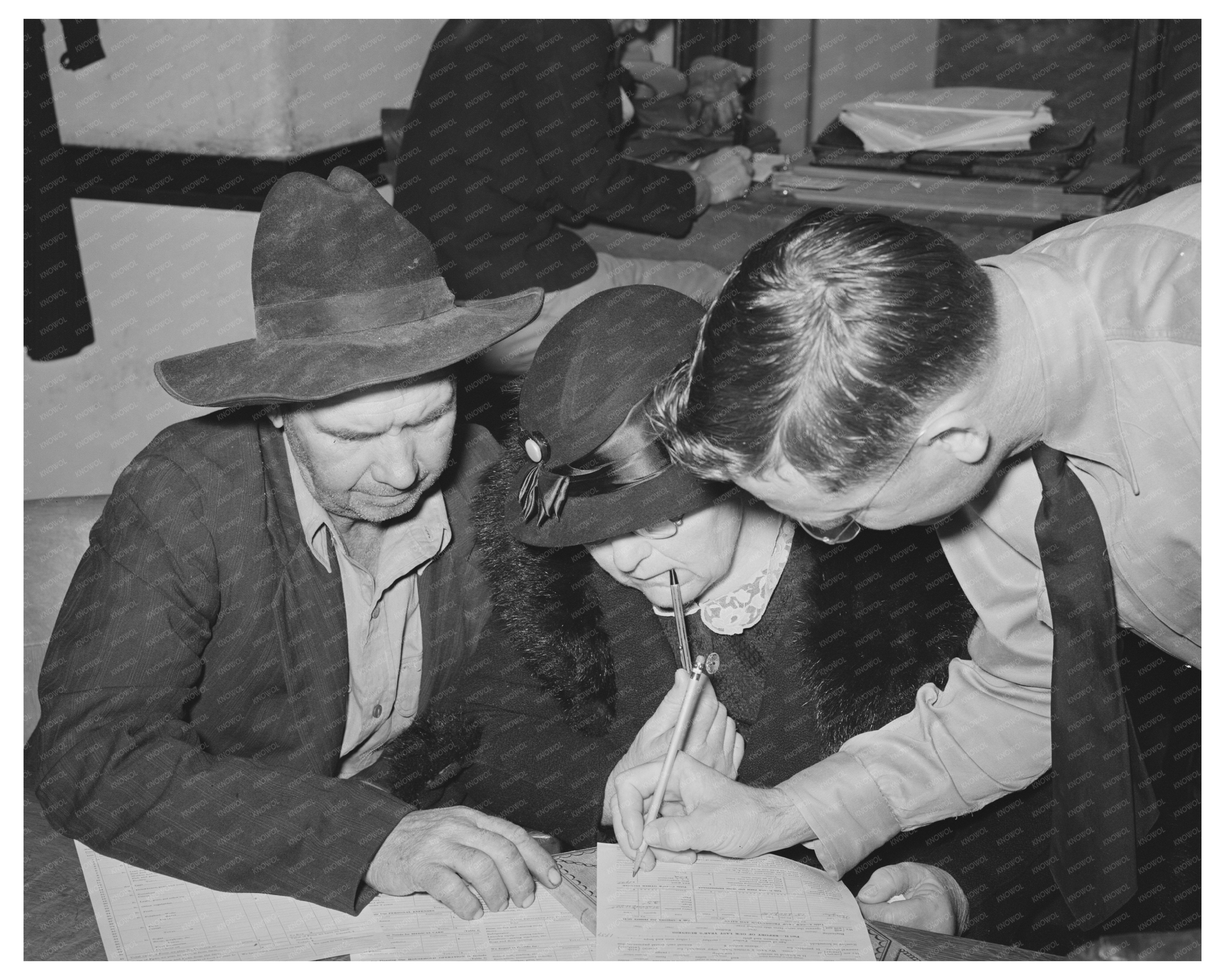 Farm Security Administration Clients Planning in Mason Texas 1939