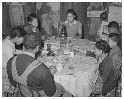 1944 Family Breakfast Scene in Creek County Oklahoma