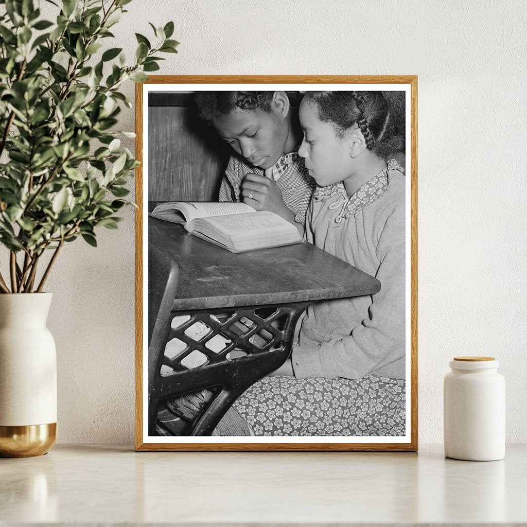 Children in School Desk Creek County Oklahoma February 1940