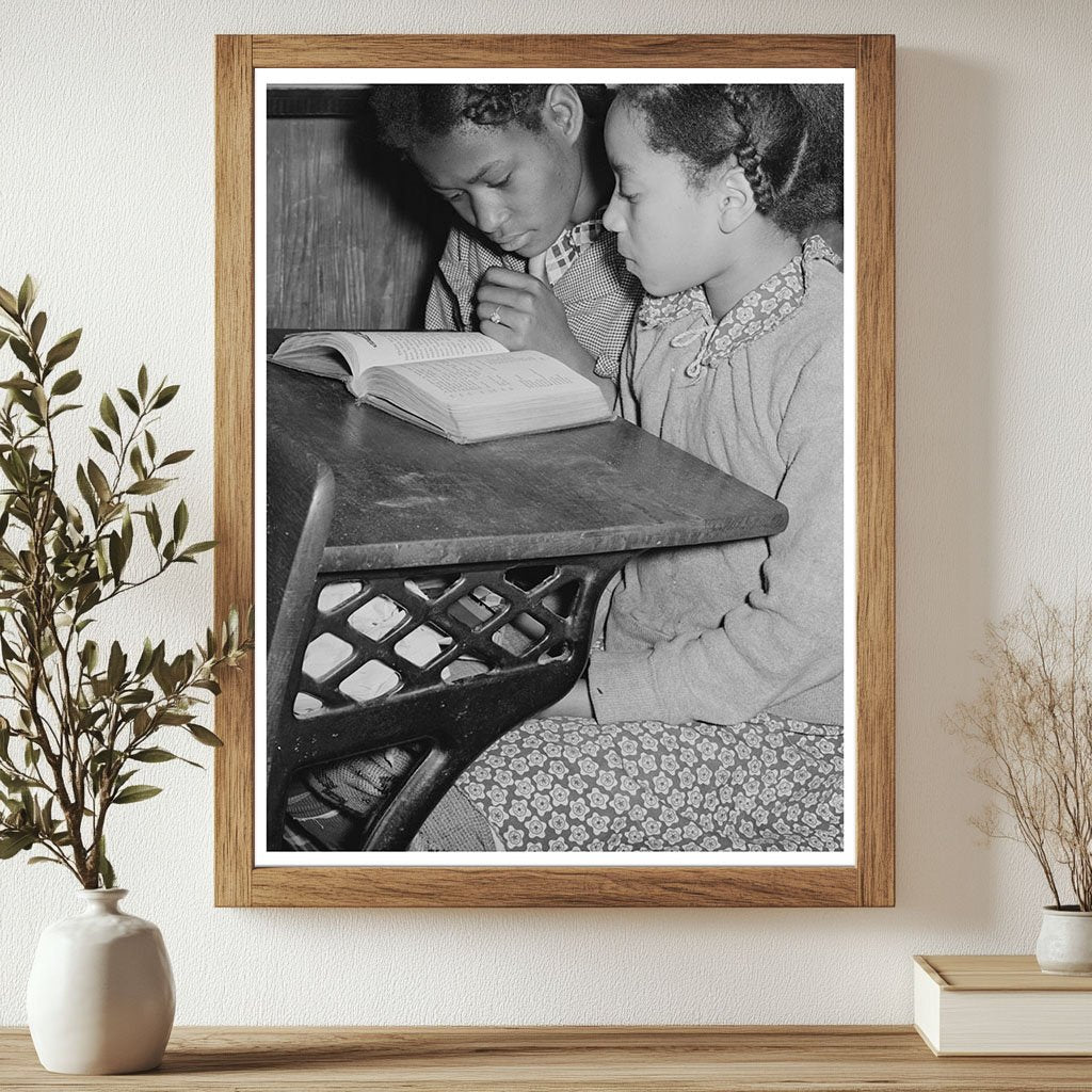 Children in School Desk Creek County Oklahoma February 1940