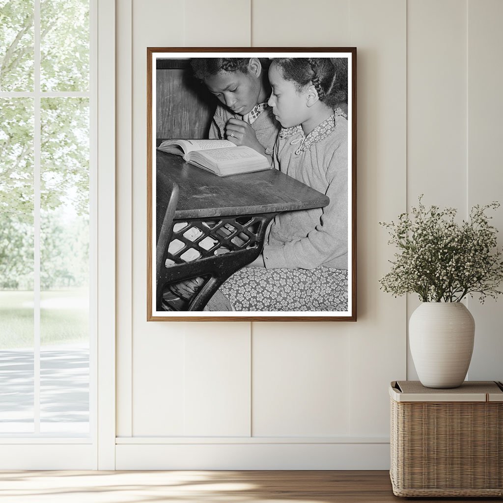 Children in School Desk Creek County Oklahoma February 1940