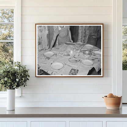 1944 Dining Table Set for Supper in Oklahoma Farm Home
