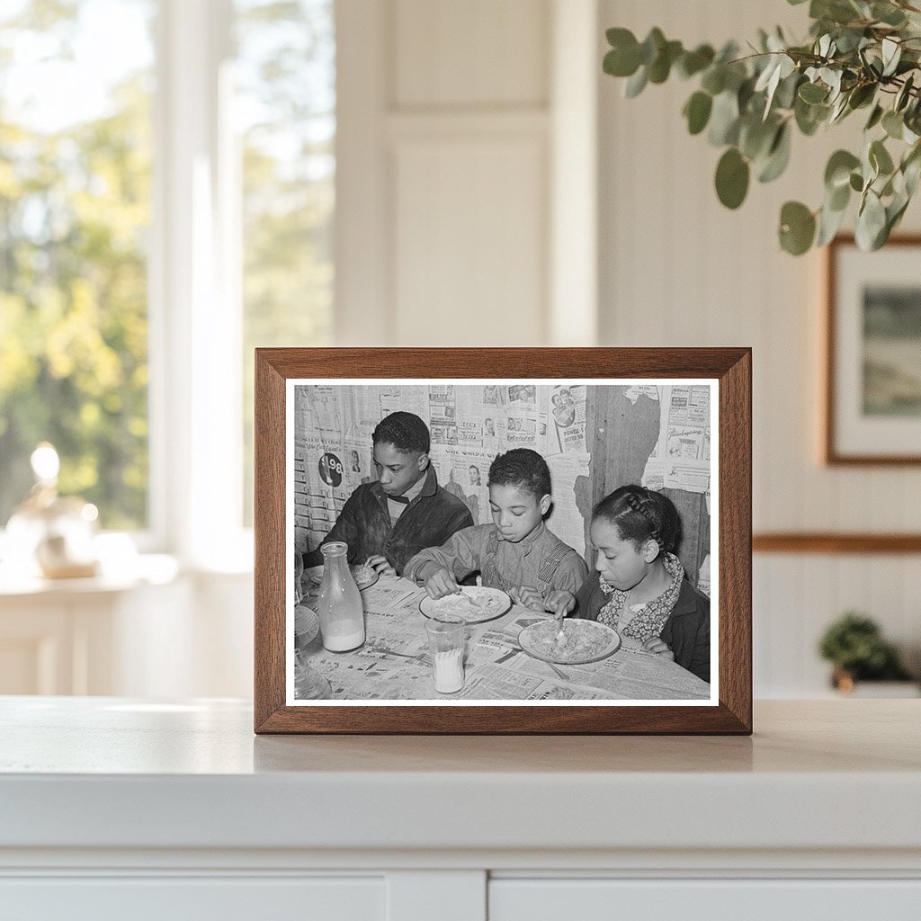 Children Eating in Pomp Hall Oklahoma February 1944