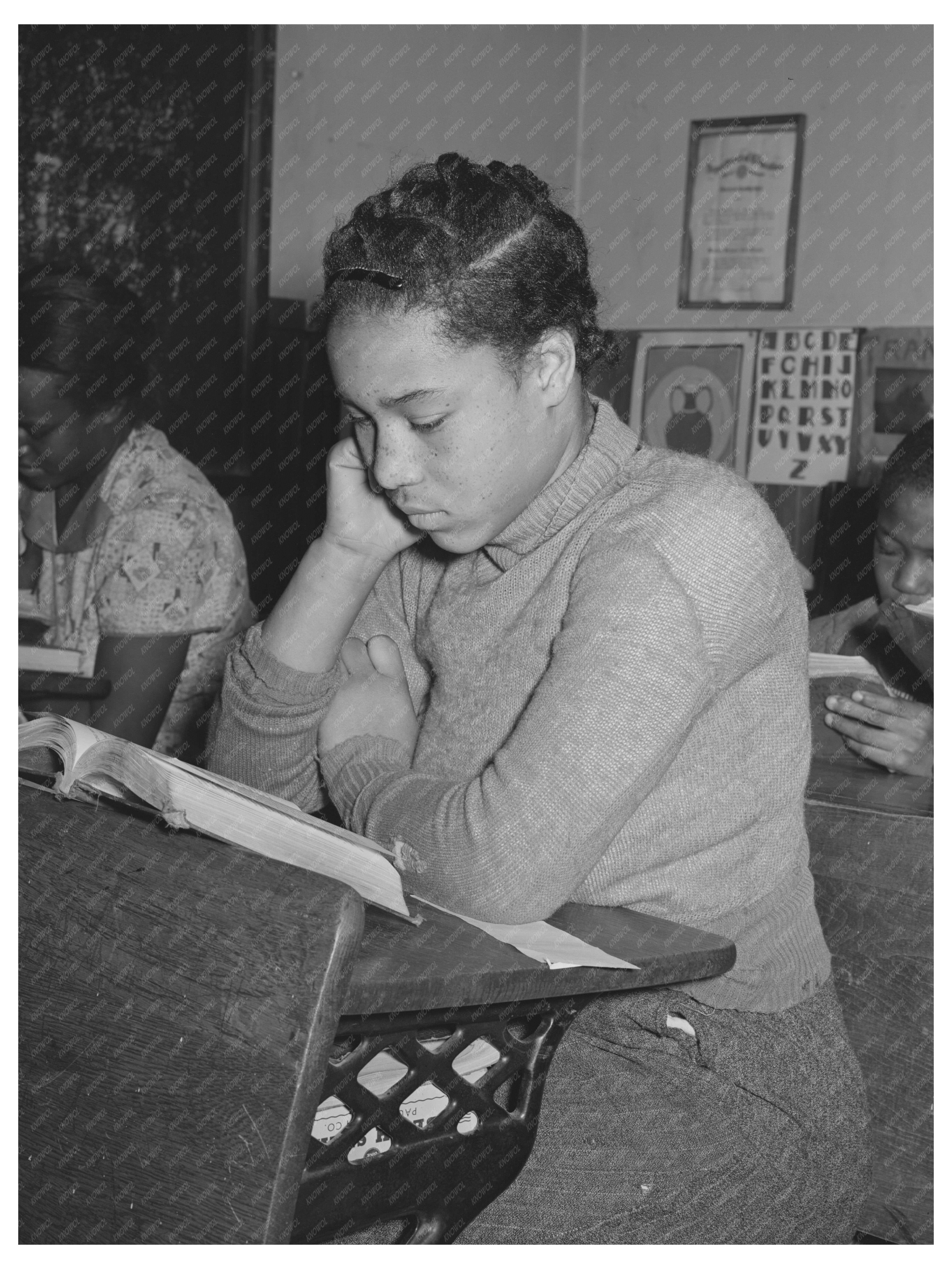 Pomp Halls Daughter at Rural School Oklahoma 1940