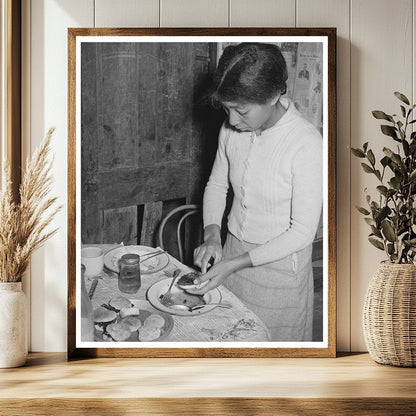1944 Woman Prepares School Lunches in Oklahoma