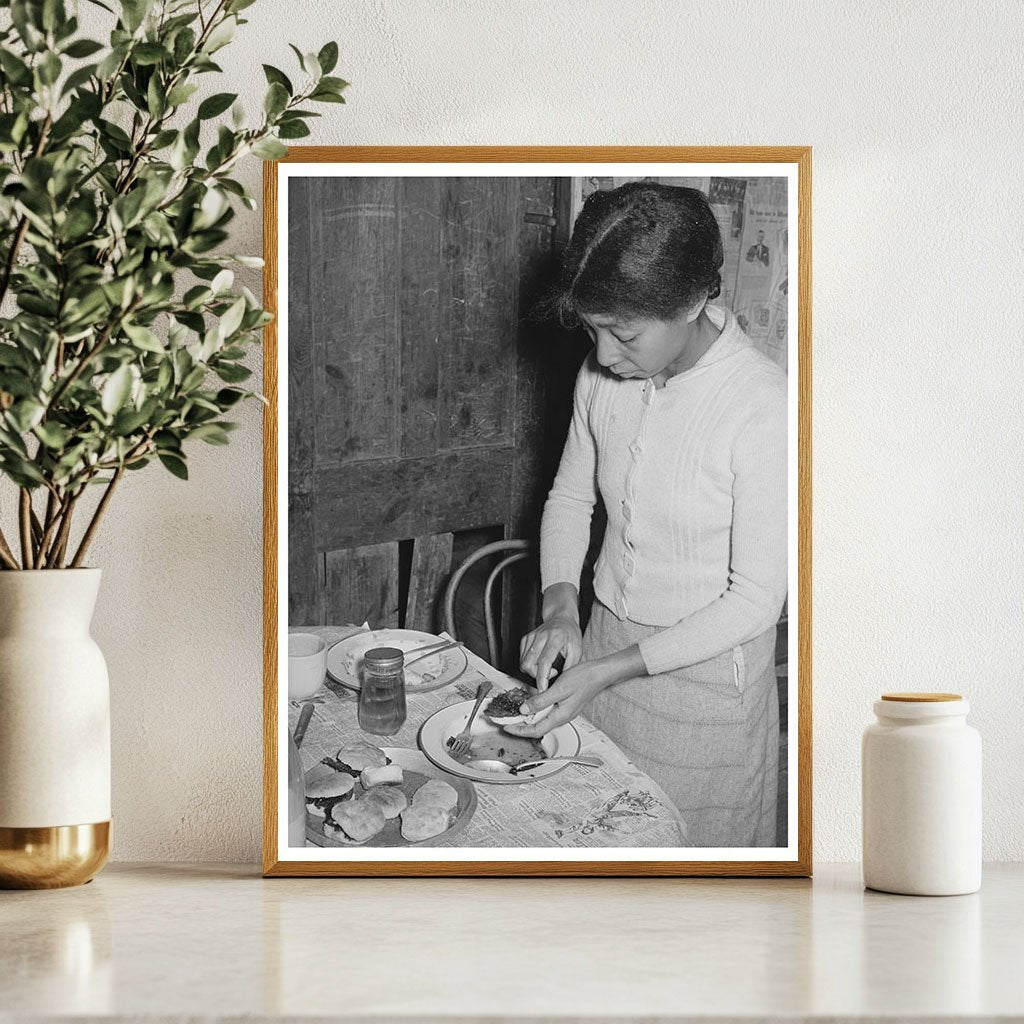 Wife Prepares School Lunches in Oklahoma February 1940