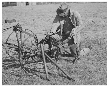 Pomp Hall Adjusting Cultivator Creek County Oklahoma 1940