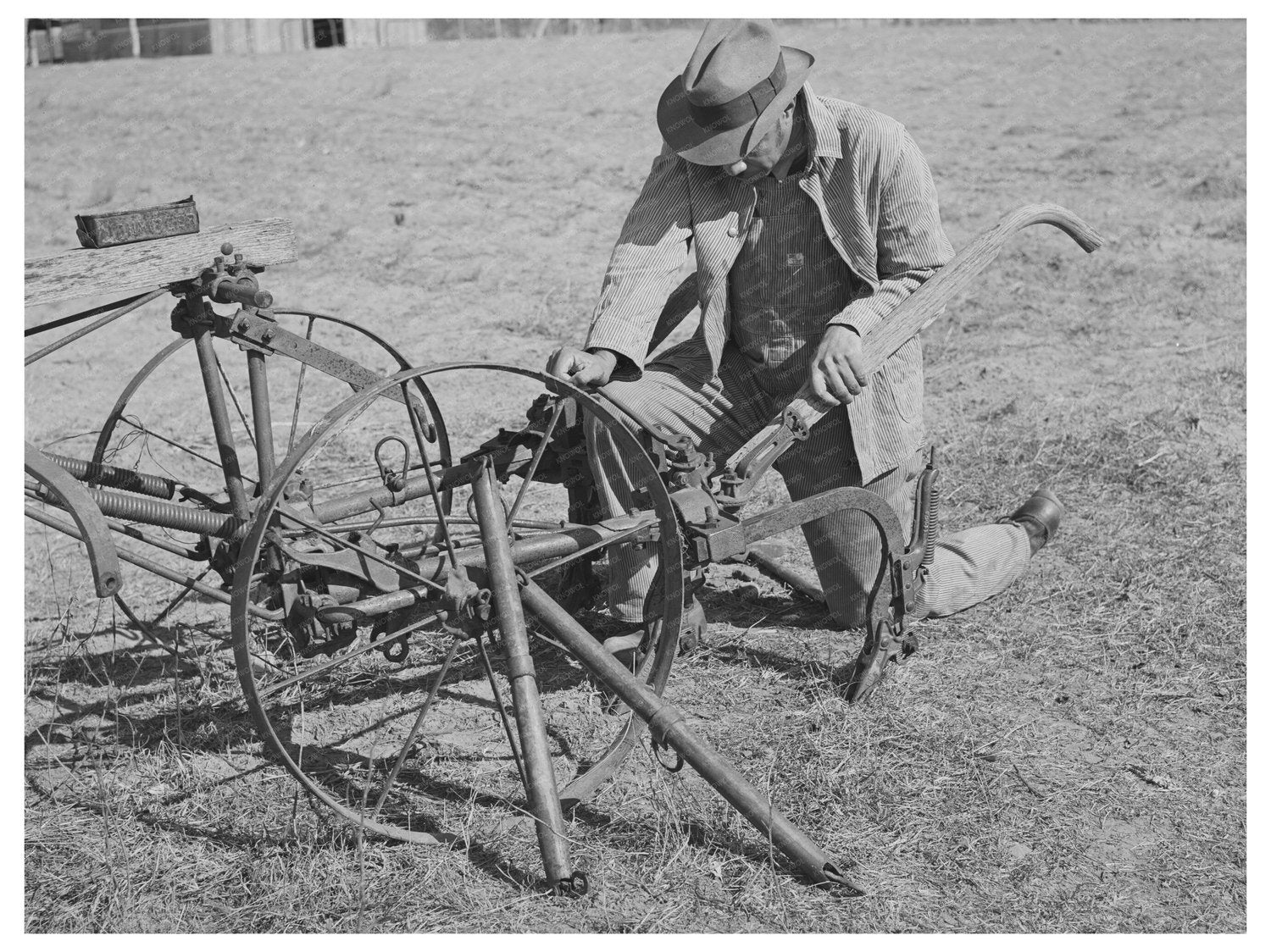 Pomp Hall Cultivator Preparation Oklahoma February 1944