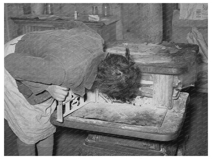 Daughter of Tenant Farmer Igniting Fire Oklahoma 1940