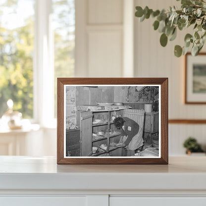 1944 Vintage Kitchen Scene of African American Tenant Farmer