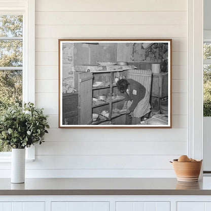 1944 Vintage Kitchen Scene of African American Tenant Farmer