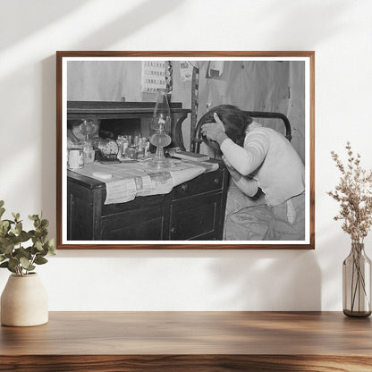 African American Woman Combing Hair in Oklahoma 1944