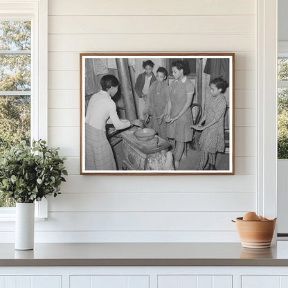 Children Around Wood-Burning Stove in Oklahoma 1940