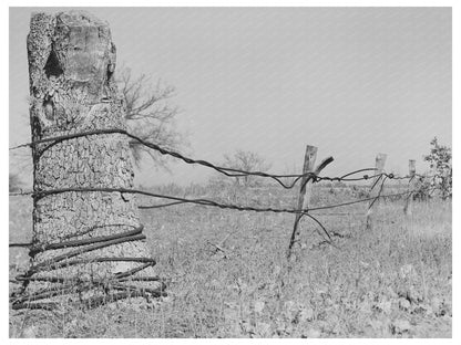 1940 Vintage Fence Made from Oil Well Cable in Oklahoma