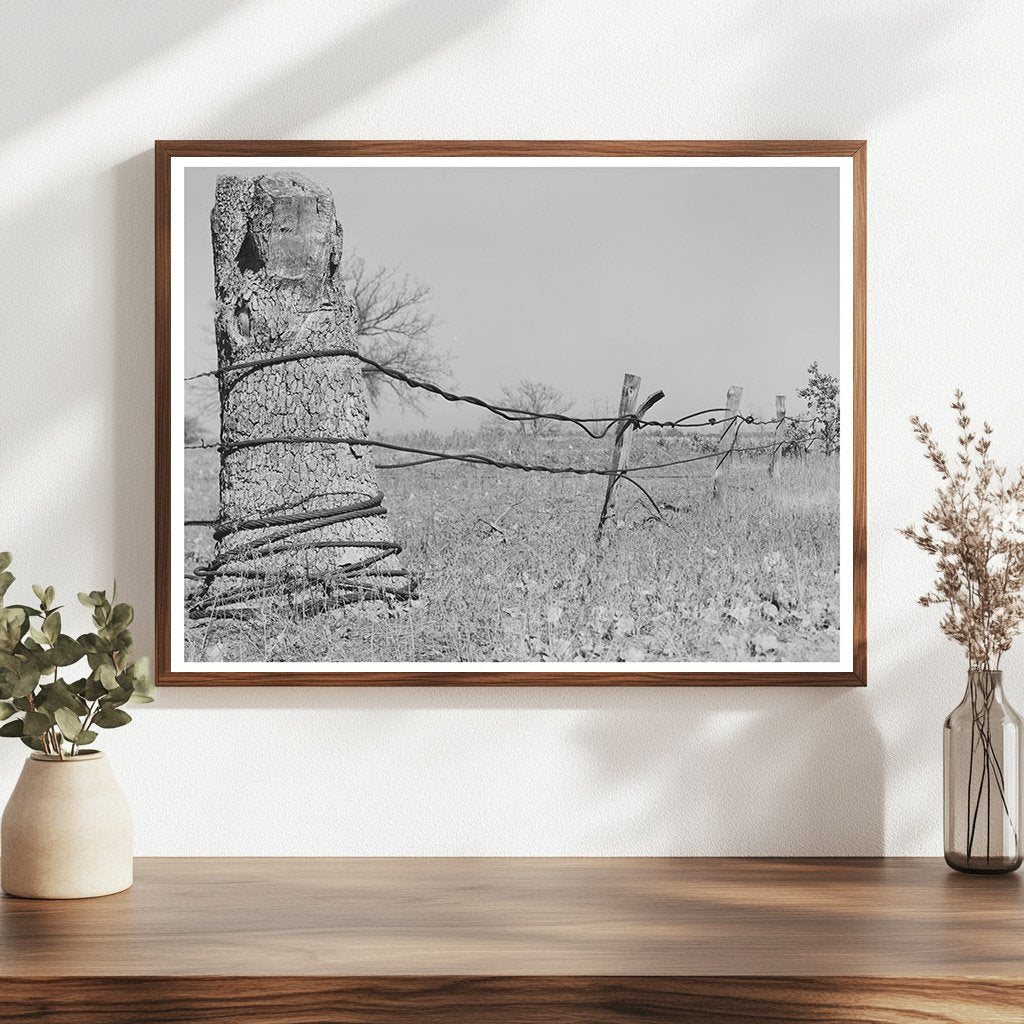 1940 Vintage Fence Made from Oil Well Cable in Oklahoma