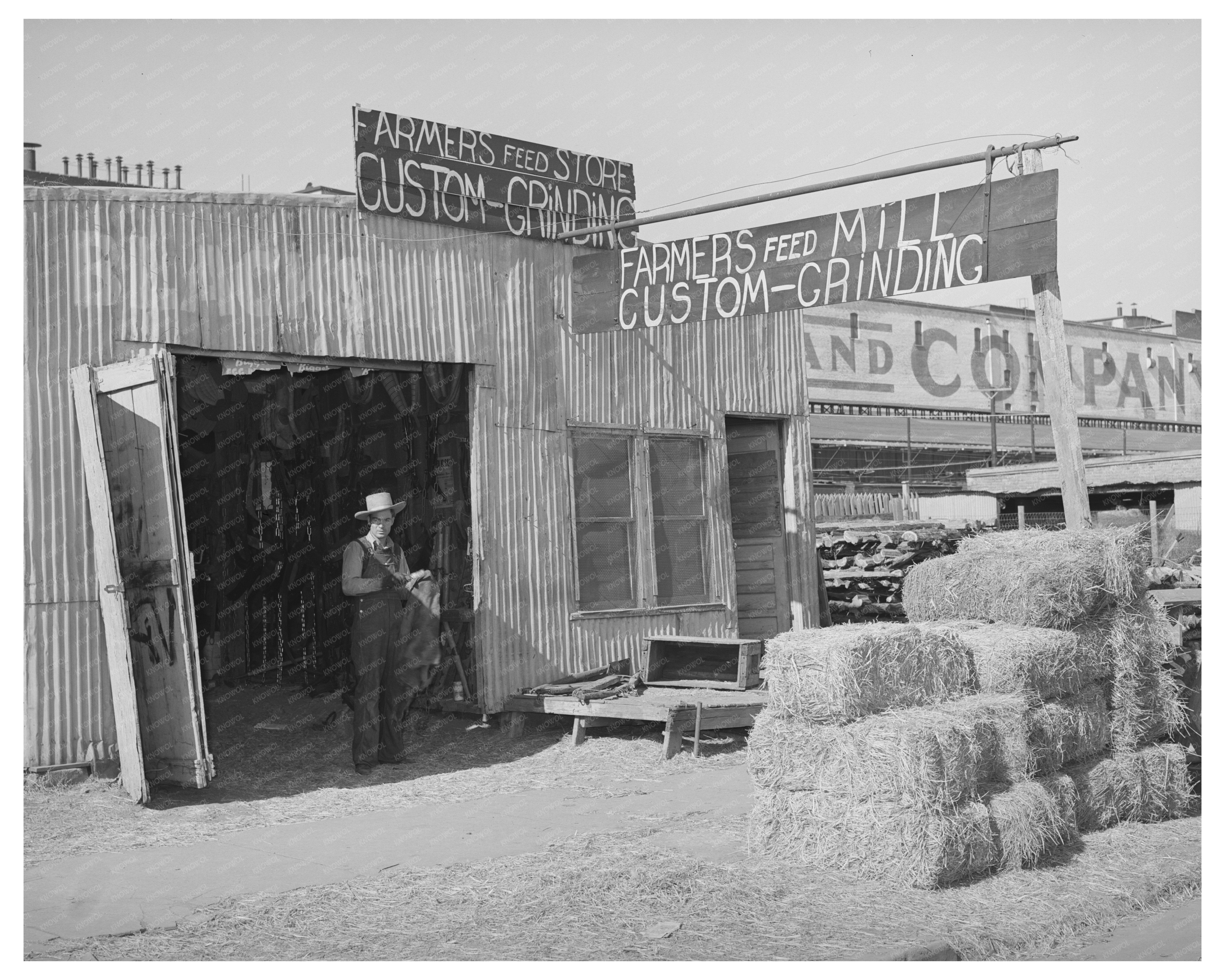 1940 Feed Mill in Oklahoma City Historic Image