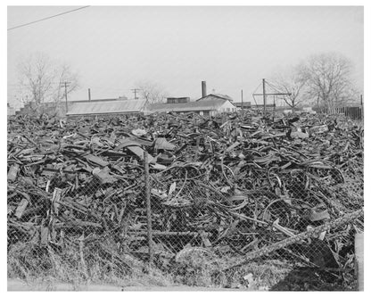 1940 Scrap Iron in Oklahoma City Industrial Landscape