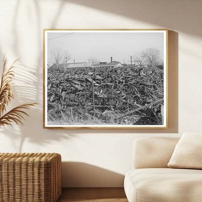 1940 Scrap Iron in Oklahoma City Industrial Landscape