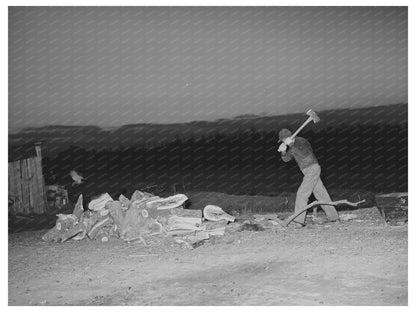 Son of Pomp Hall Chopping Wood Creek County Oklahoma 1940
