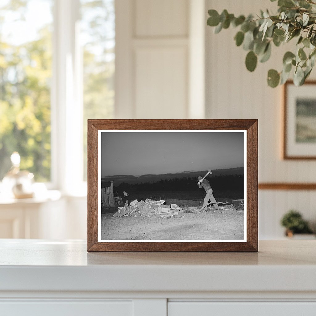 Son of Pomp Hall Chopping Wood Creek County Oklahoma 1940