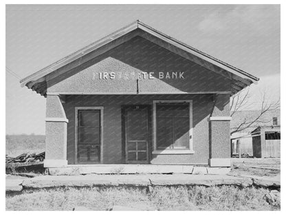 Abandoned Bank Building in Slick Oklahoma February 1940