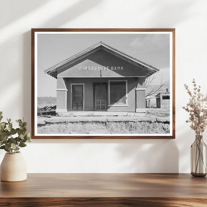 Abandoned Bank Building in Slick Oklahoma February 1940