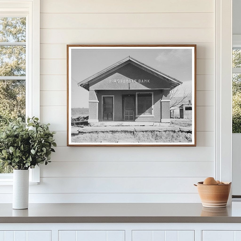 Abandoned Bank Building in Slick Oklahoma February 1940