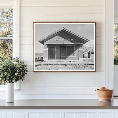 Abandoned Bank Building in Slick Oklahoma February 1940