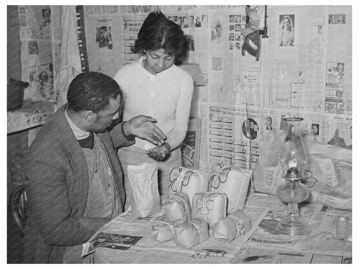 Pomp Hall and Wife with Seed February 1944