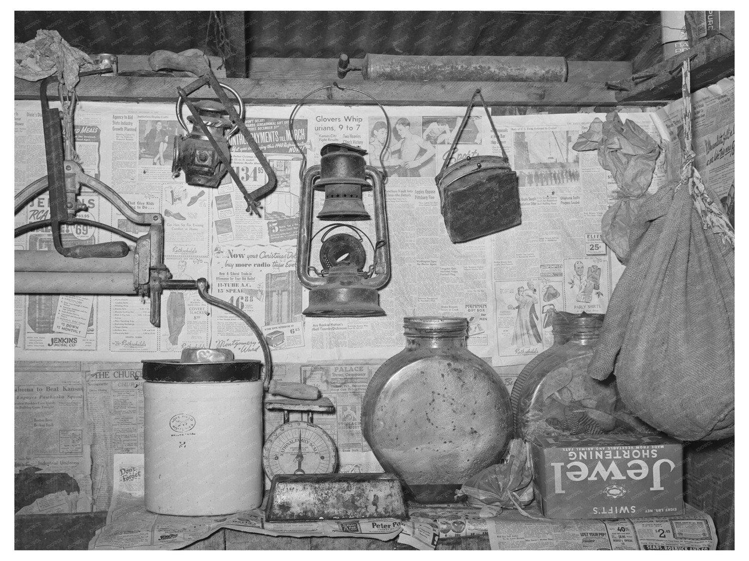 1944 Kitchen of African American Tenant Farmer in Oklahoma