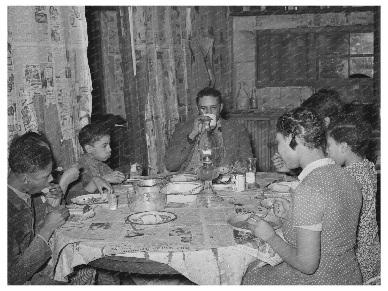 Pomp Hall Family Supper in Oklahoma February 1940