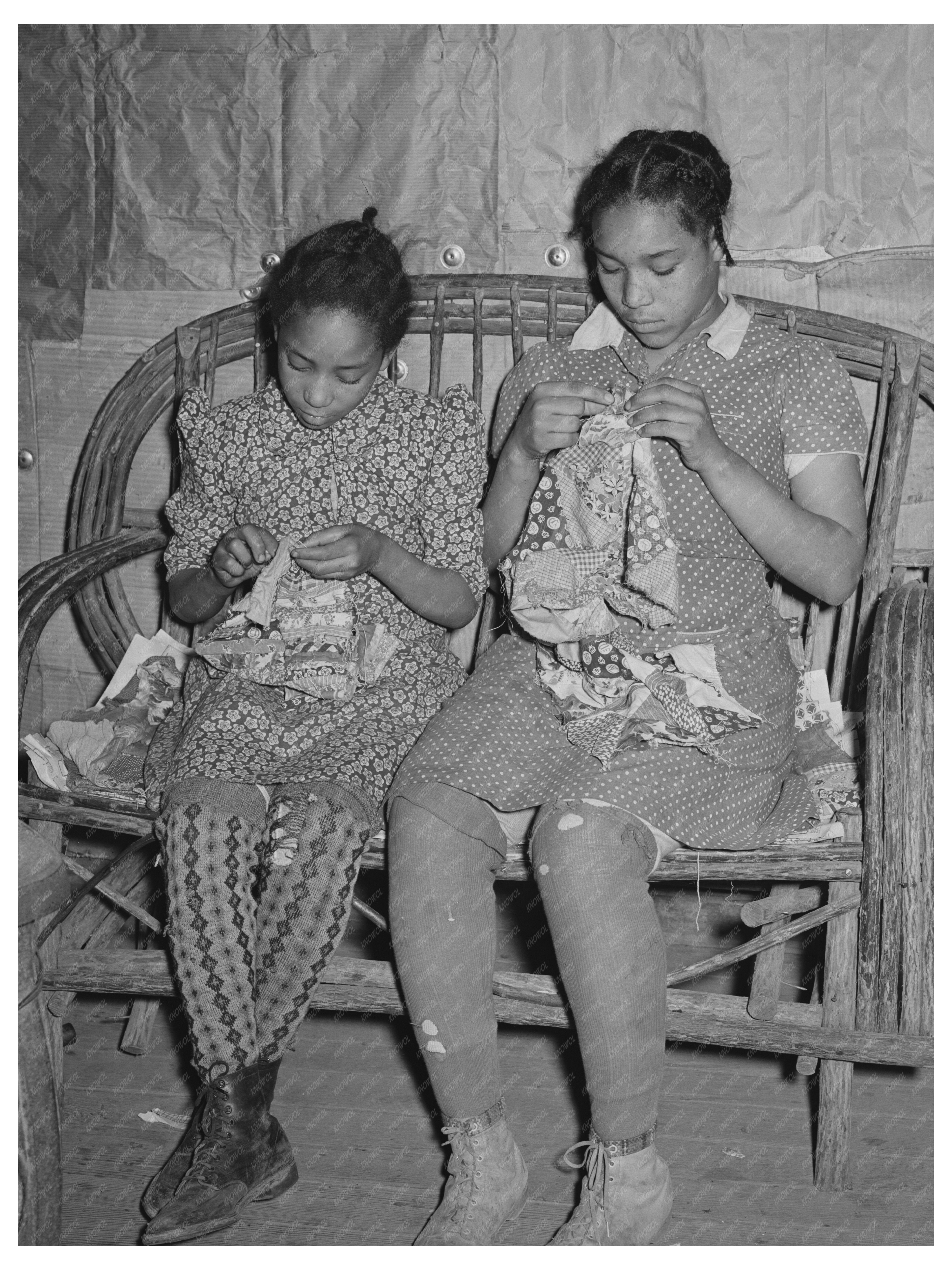 Patchwork Cushions by Daughters of Tenant Farmer 1944