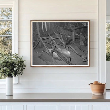 Vintage Plow Points in Blacksmith Shop Depew Oklahoma 1940