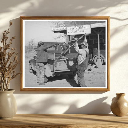 Pomp Hall Loading Plow in Depew Oklahoma February 1944