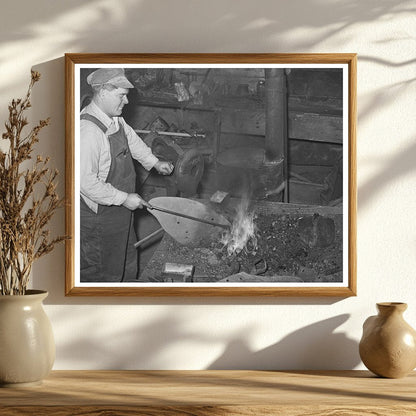 Blacksmith Working in Depew Oklahoma February 1940