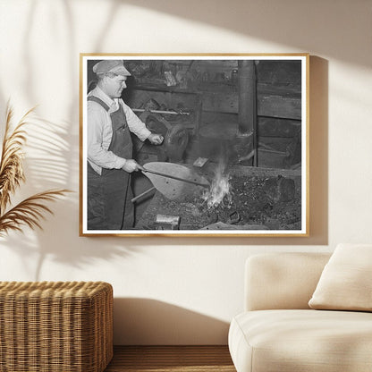 Blacksmith Working in Depew Oklahoma February 1940