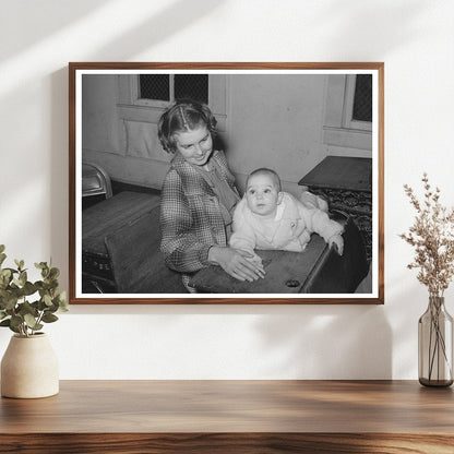 Mother and Child at Oklahoma Pie Supper February 1940